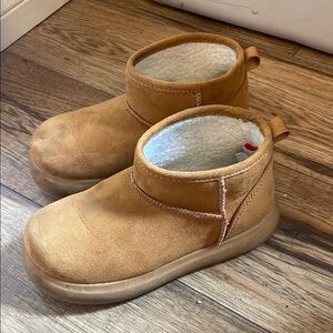 Joe Fresh Tan Ankle Boots Suede-Like Minimalist Design​ 💗​